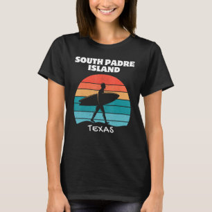 SOUTH PADRE ISLAND TEXAS SURF VINTAGE SUNSET SURFI T-Shirt