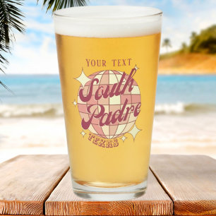 South Padre island texas vacation beer Glass