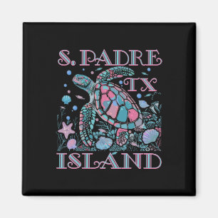 South Padre Island Tx Turtle Lover Colorful Beach Magnet