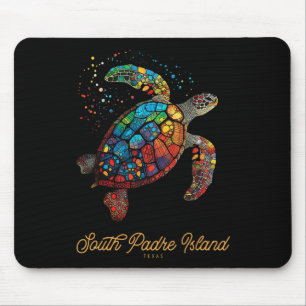 South Padre Island Vintage Retro Texas Sea Turtle Mouse Pad