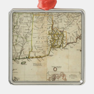 South part of The Provinces of Massachusetts Bay Metal Tree Decoration