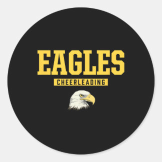 South Pike Eagles Logo Cheerleading Hs  Classic Round Sticker