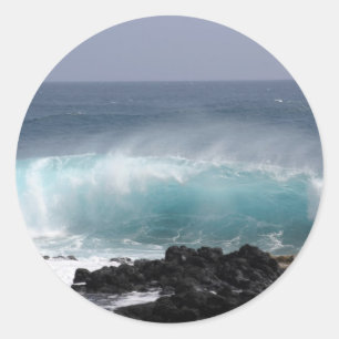South Point Wave, Hawaii Classic Round Sticker