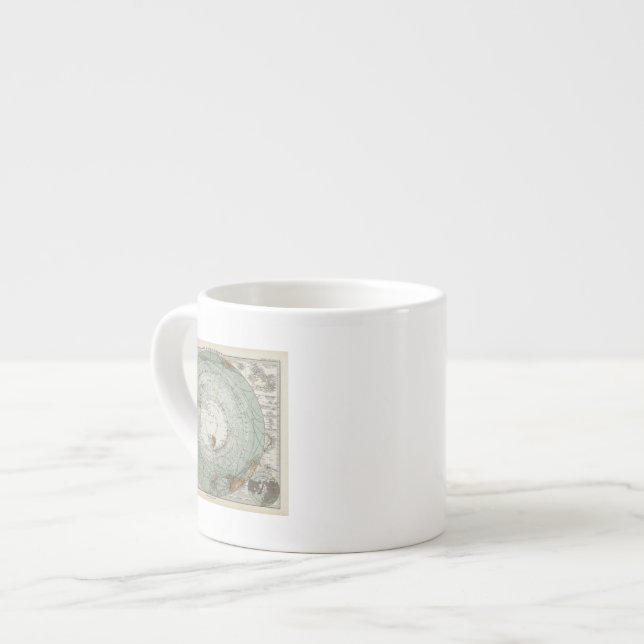 South Polar Region Map Espresso Cup (Front Left)