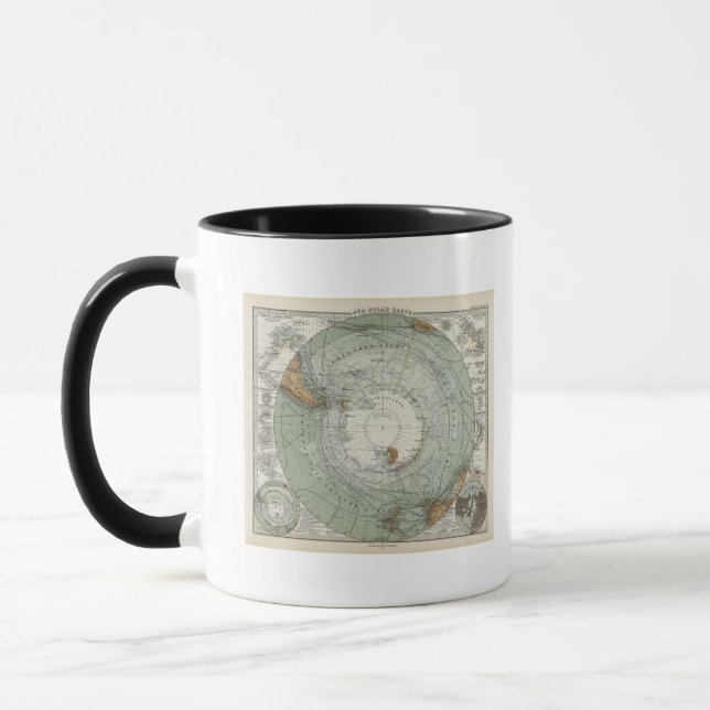 South Polar Region Map Mug (Left)