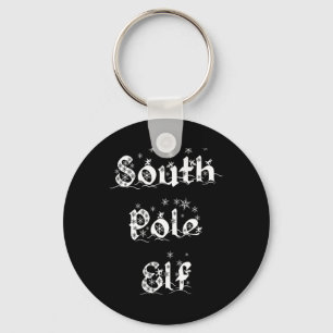 South Pole Elf Funny Novelty Christmas Snowflake A Key Ring