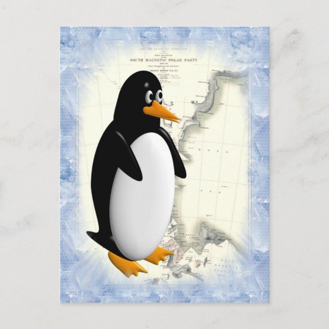 South Pole Penguin Postcard (Front)