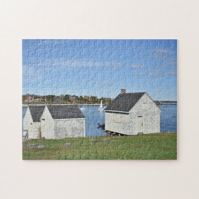 South Portland Maine Coastline ME Beach Houses Jigsaw Puzzle (Horizontal)