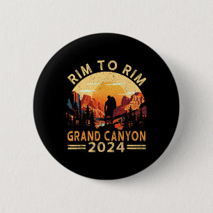 South Rim To North Rim Grand Canyon 2024 Hiking 6 Cm Round Badge