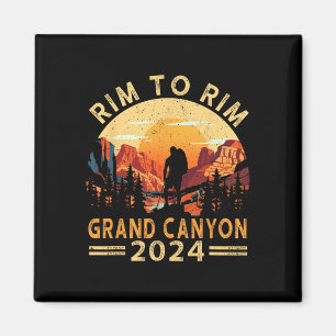 South Rim To North Rim Grand Canyon 2024 Hiking Magnet