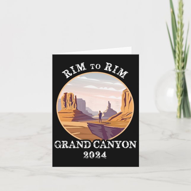 South Rim To North Rim Grand Canyon National Park  Card (Front)