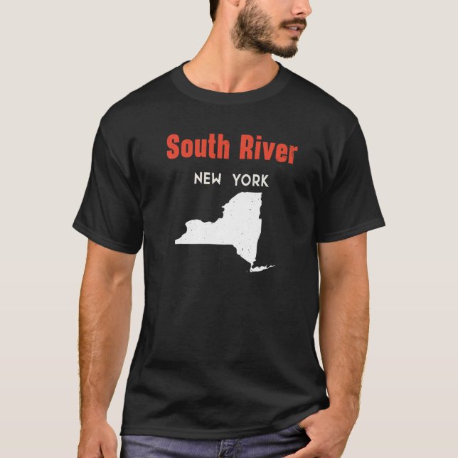 South River New York USA State America Travel New  T-Shirt (Front)