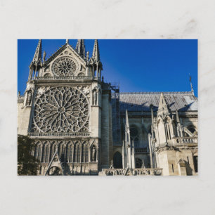 South Rose Window Outside Notre Dame De Paris Postcard