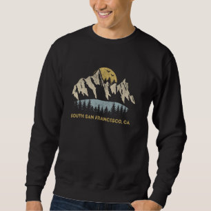 South San Francisco California Mountain Sunset Sun Sweatshirt