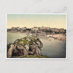 South sands, Tenby, Wales rare Photochrom Postcard