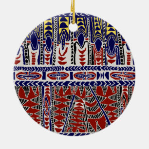 South Seas Samoa Batik Ceramic Ornament