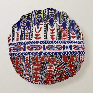 South Seas Samoa Batik Round Cushion