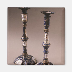 South Staffordshire pair of candlesticks, c.1765 Magnet