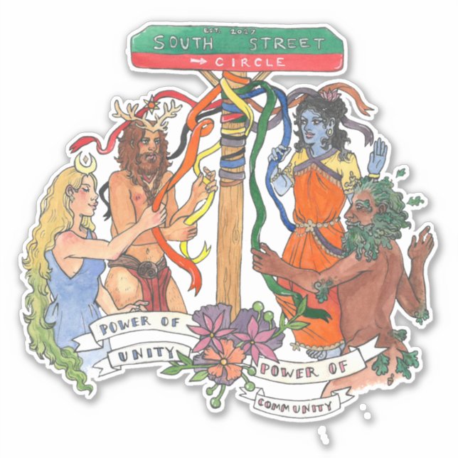 South Street Circle Bumper Sticker (Front)