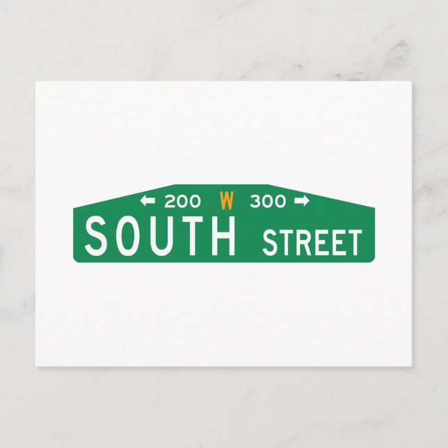 South Street, Philadelphia, PA Street Sign Postcard (Front)