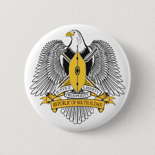 South Sudan Coat of Arms 6 Cm Round Badge