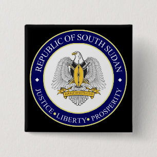 south sudan emblem 15 cm square badge