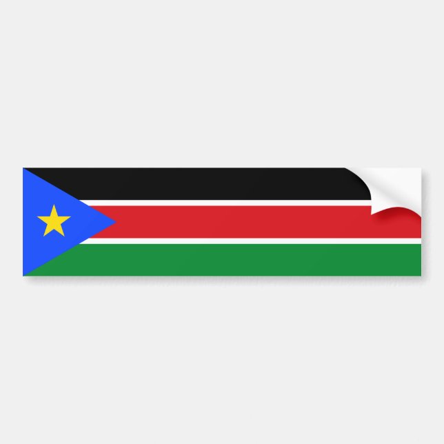 South Sudan Flag Bumper Sticker (Front)