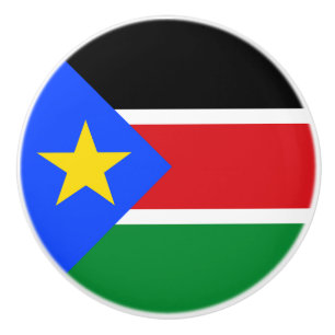 South Sudan Flag Ceramic Knob