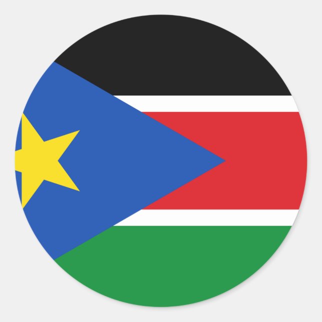 South Sudan Flag Classic Round Sticker (Front)