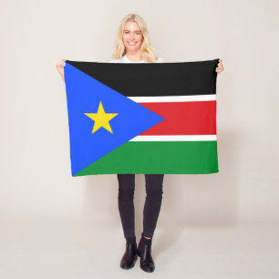 South Sudan Flag Fleece Blanket