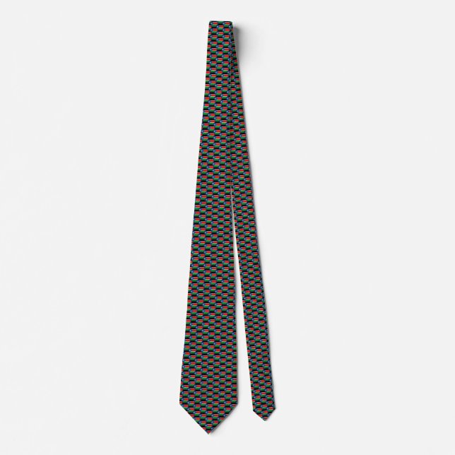 South Sudan Flag Honeycomb Tie (Front)