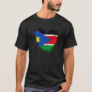 South Sudan Flag I love It is in DNA  South Sudans T-Shirt