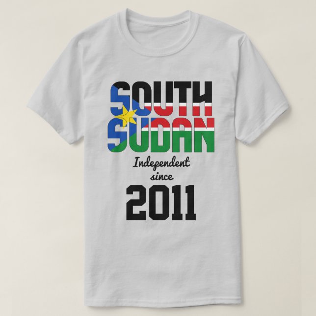 South Sudan Flag Independence Celebration T-Shirt (Design Front)