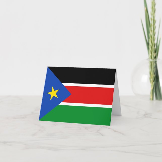 South Sudan Flag Notecard (Front)
