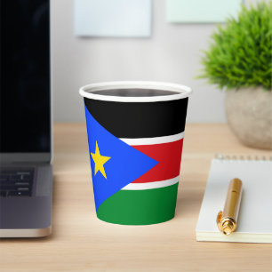 South Sudan Flag Paper Cups