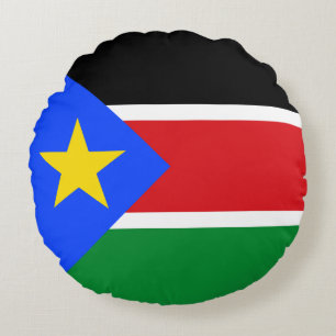South Sudan Flag Round Cushion