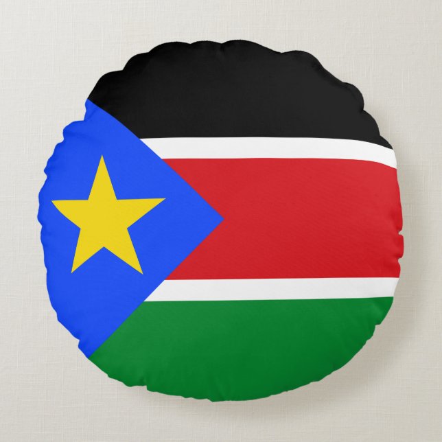 South Sudan Flag Round Cushion (Front)