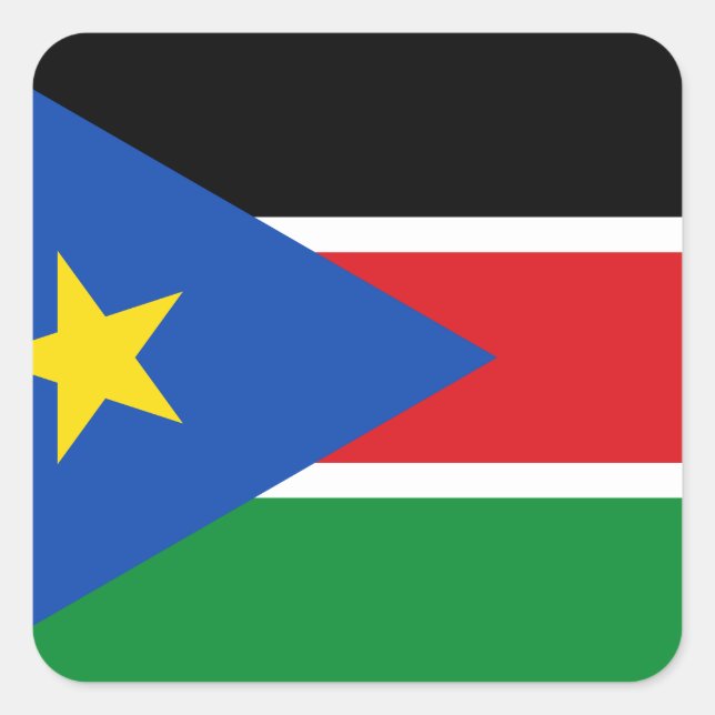 South Sudan Flag Square Sticker (Front)