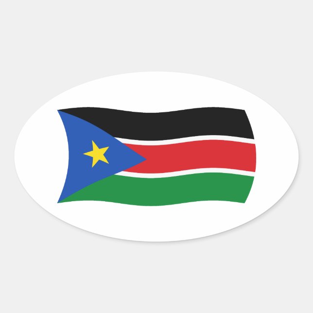 South Sudan Flag Sticker (Front)