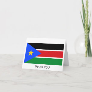 South Sudan Flag Thank You Card