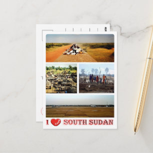 South Sudan - I Love - Postcard