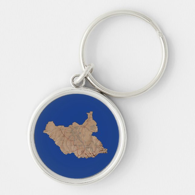 South Sudan Map Keychain (Front)