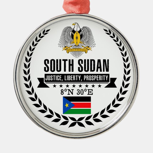 South Sudan Metal Tree Decoration (Front)