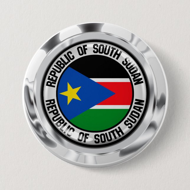 South Sudan Round Emblem 7.5 Cm Round Badge (Front)