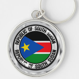 South Sudan Round Emblem Key Ring