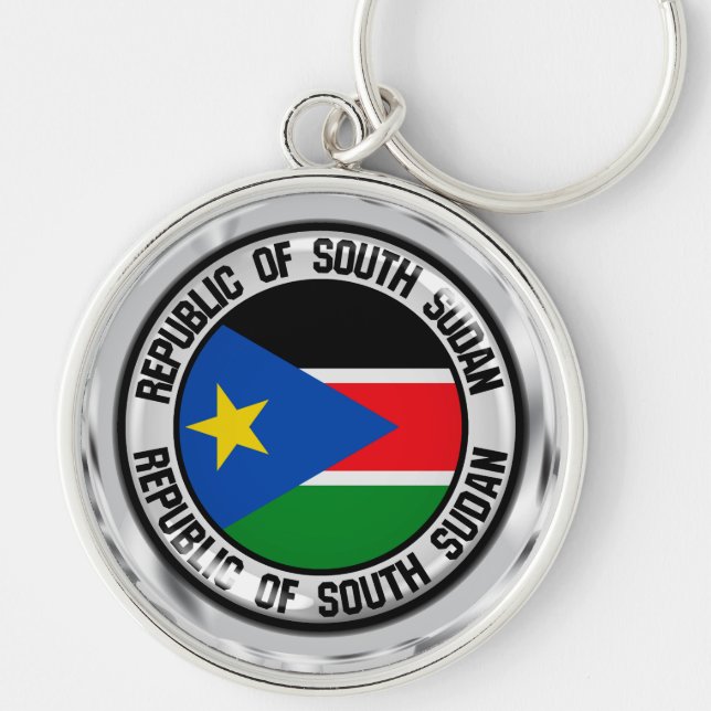 South Sudan Round Emblem Key Ring (Front)
