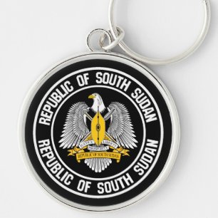 South Sudan Round Emblem Key Ring