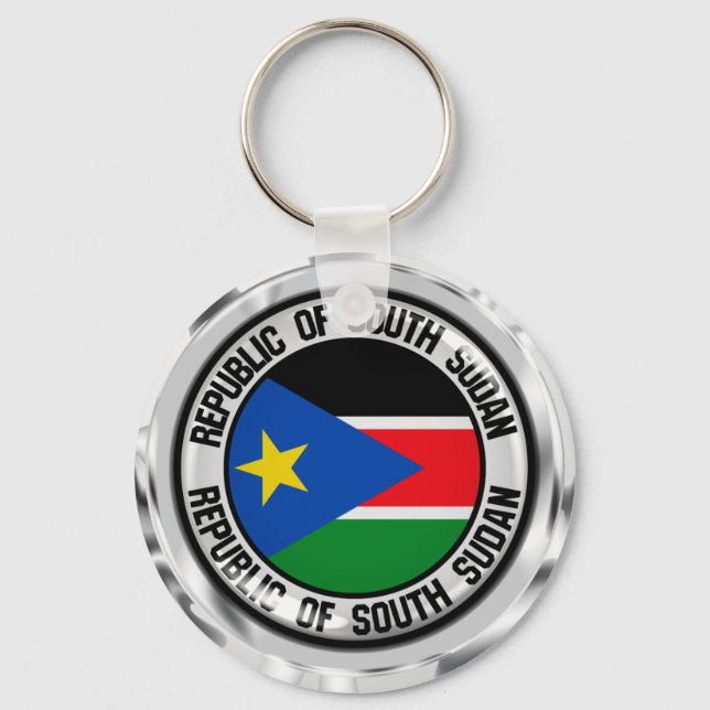 South Sudan Round Emblem Key Ring (Front)