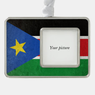 South Sudan Silver Plated Framed Ornament