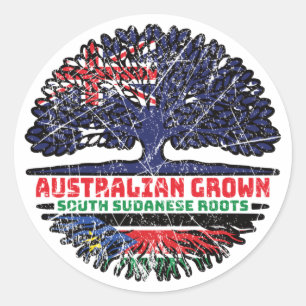 South Sudan South Sudanese Australian Australia Classic Round Sticker